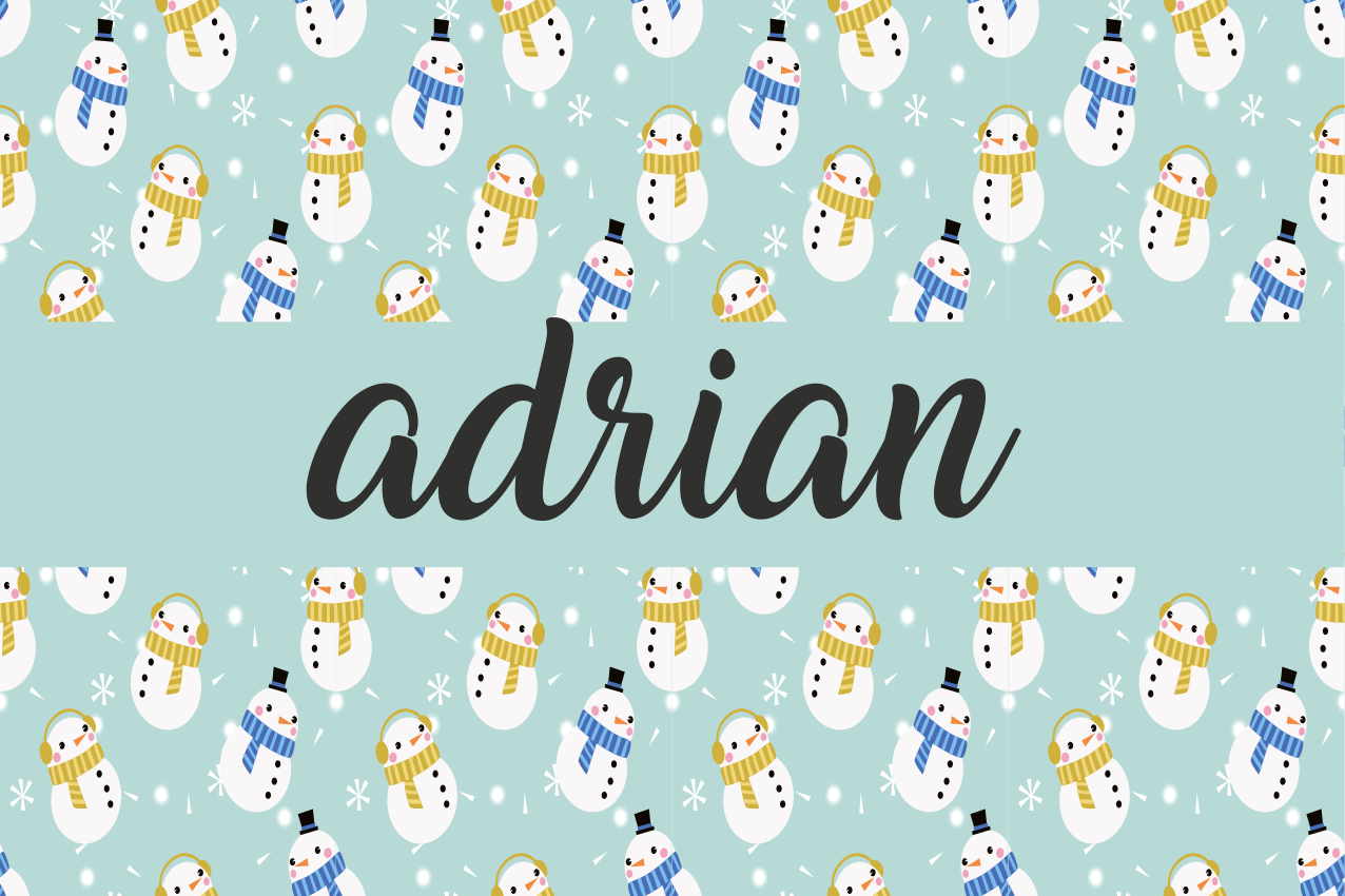 Snowman personalized design božični pogrinjek - TenStickers