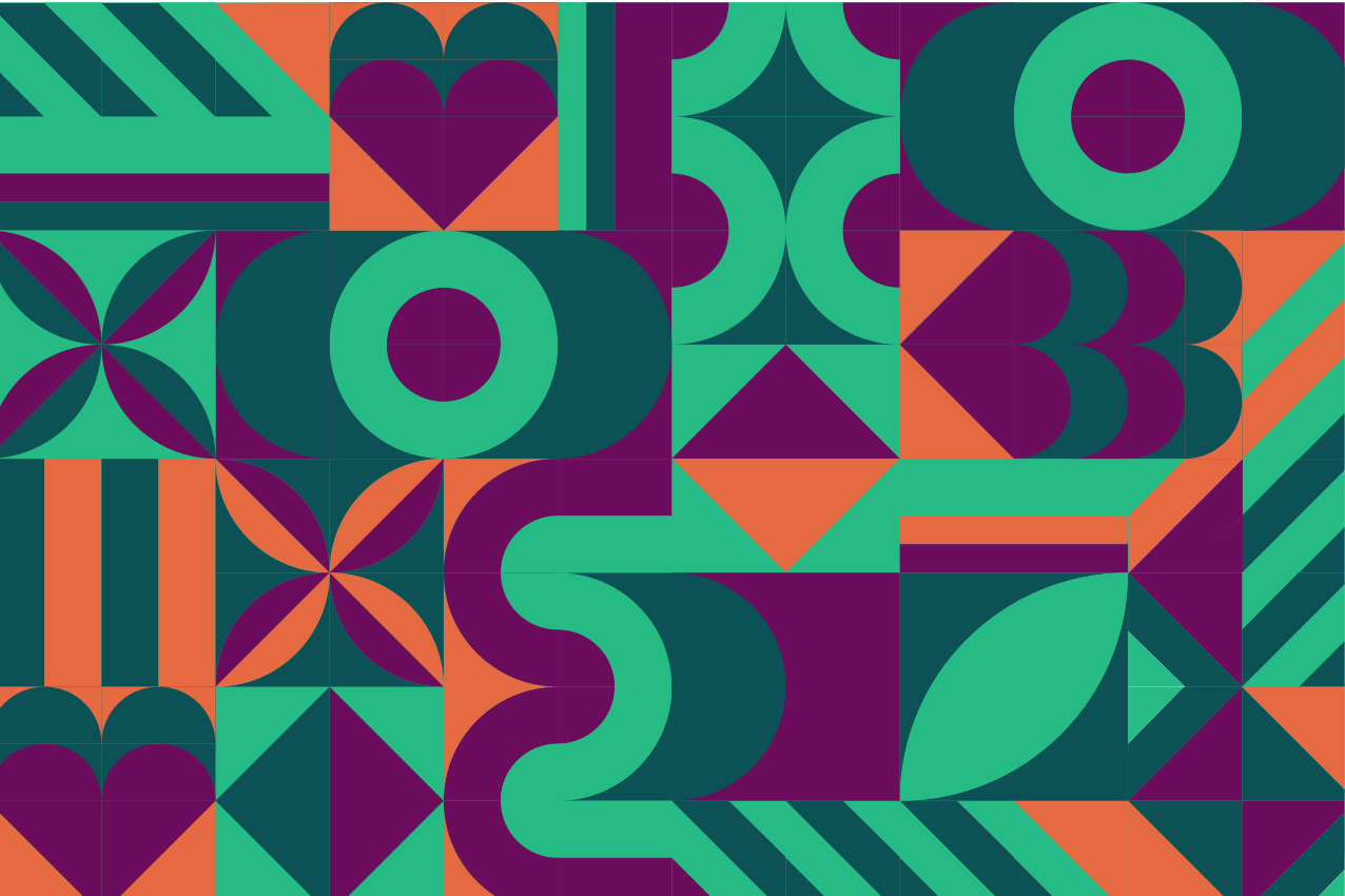 Sodobni pogrinjki z barvnim geometrijskim vzorcem - TenStickers