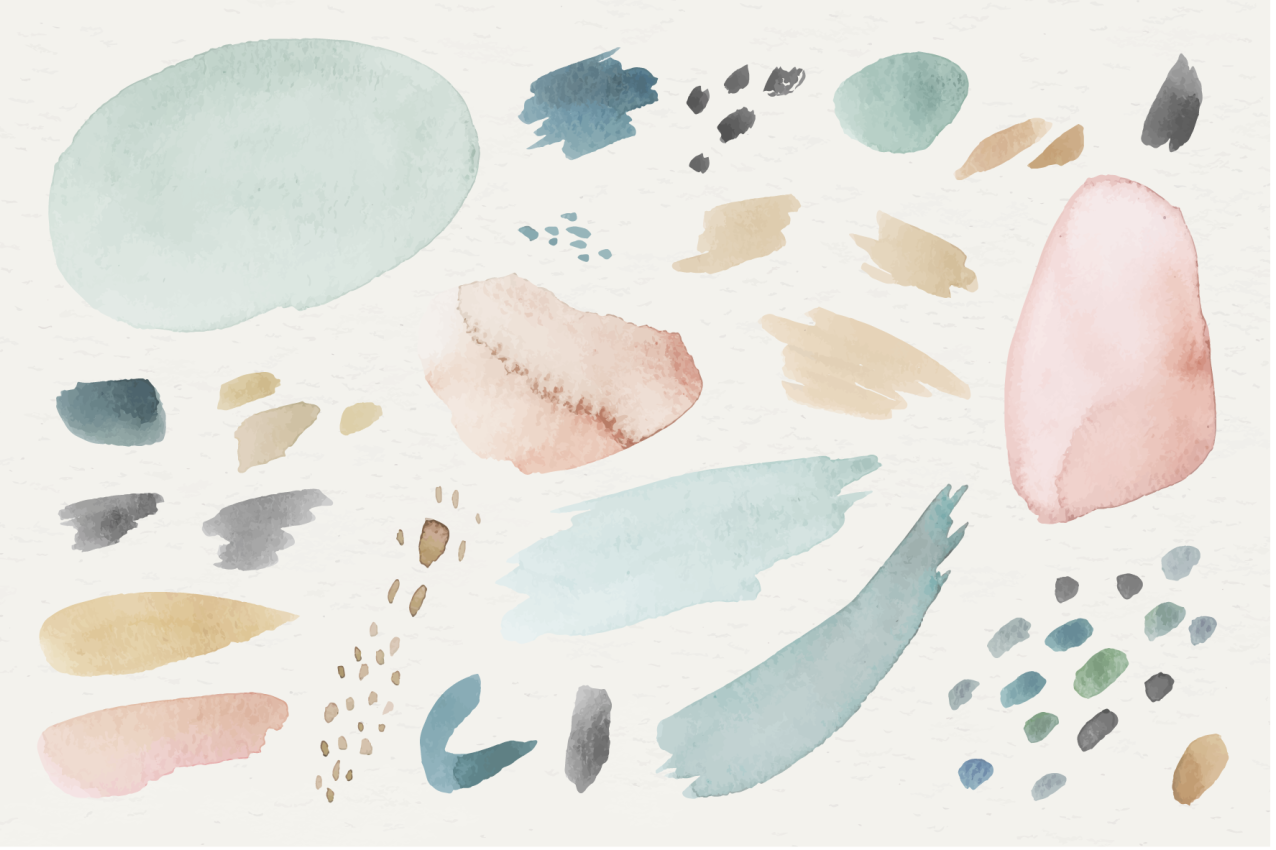Soft watercolor shapes teksturni pogrinjek - TenStickers
