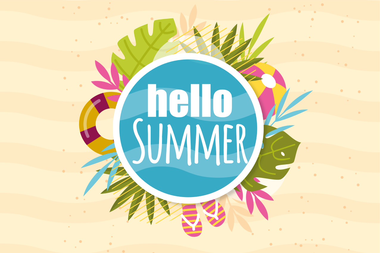 Hello summer vibe izvirna jedilna podloga - TenStickers