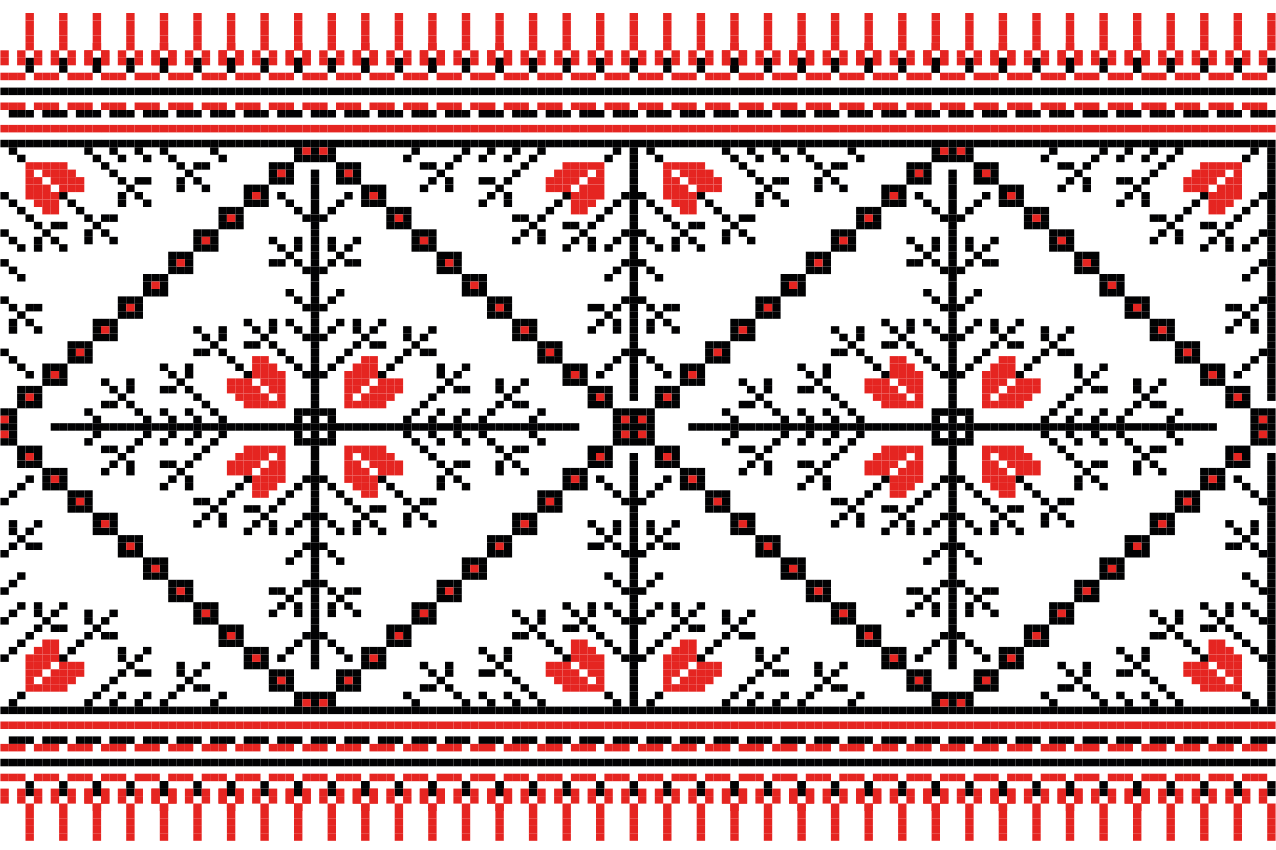 Geometric floral pattern izvirna jedilna podloga - TenStickers