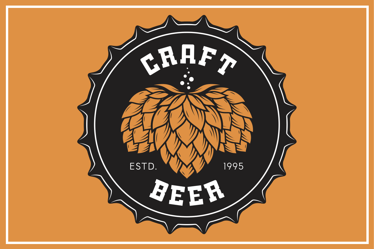 Craft beer logo izvirna jedilna podloga - TenStickers