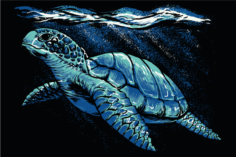 Stylized sea turtle izvirna jedilna podloga - TenStickers