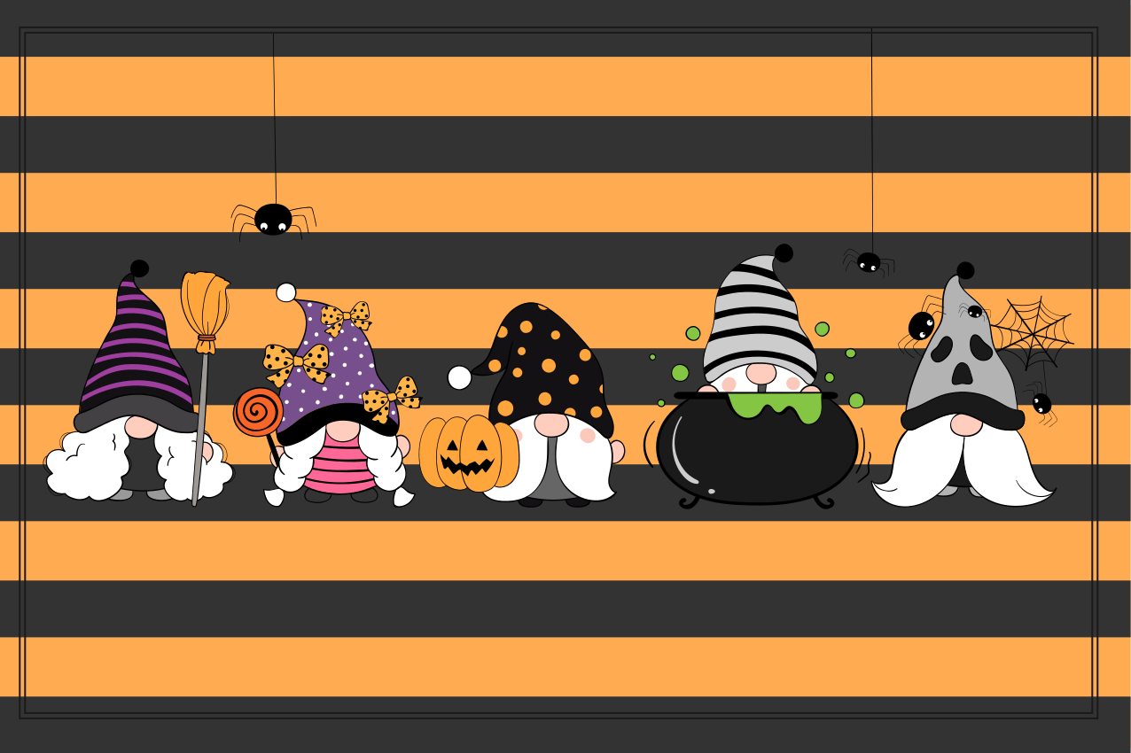 Gnome halloween hats za praznično pogrinjek - TenStickers