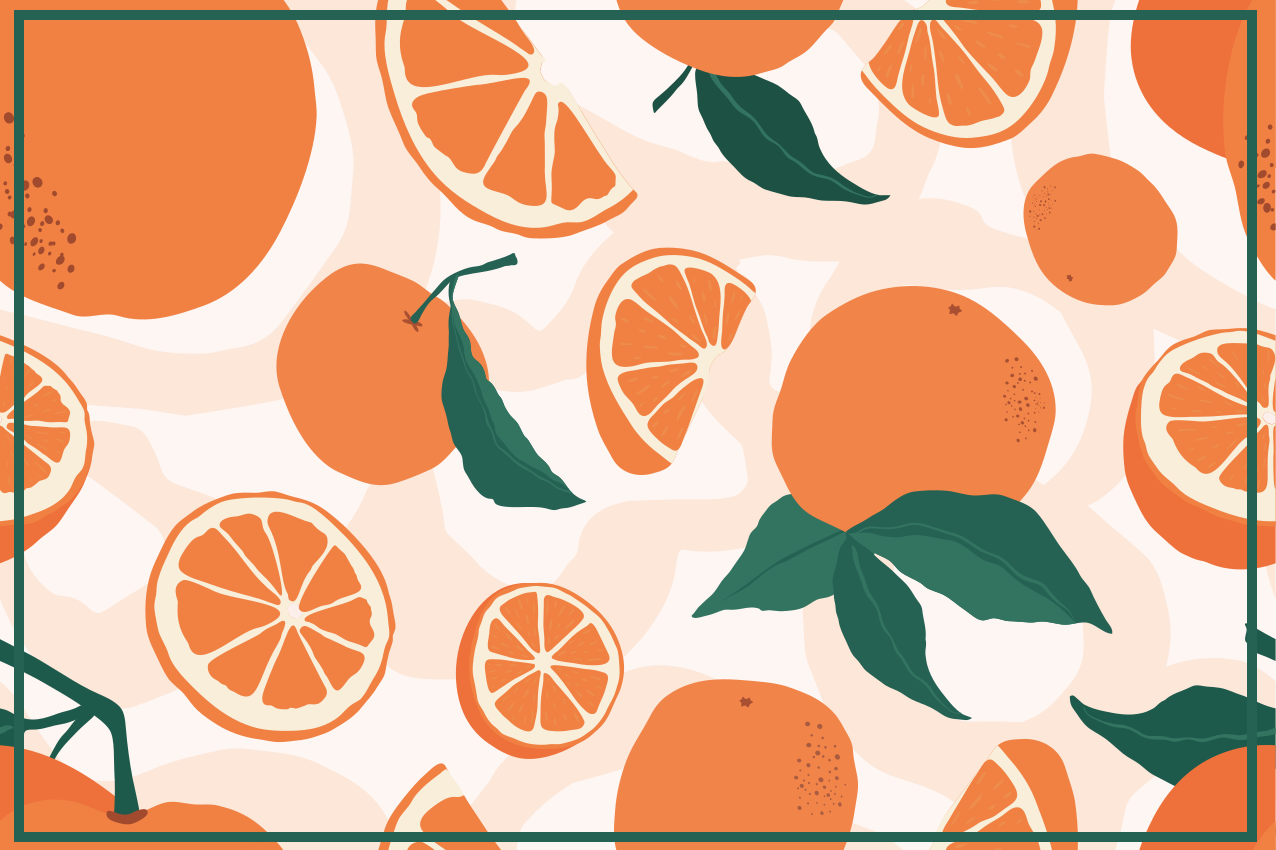 Citrus slice motif izvirna jedilna podloga - TenStickers