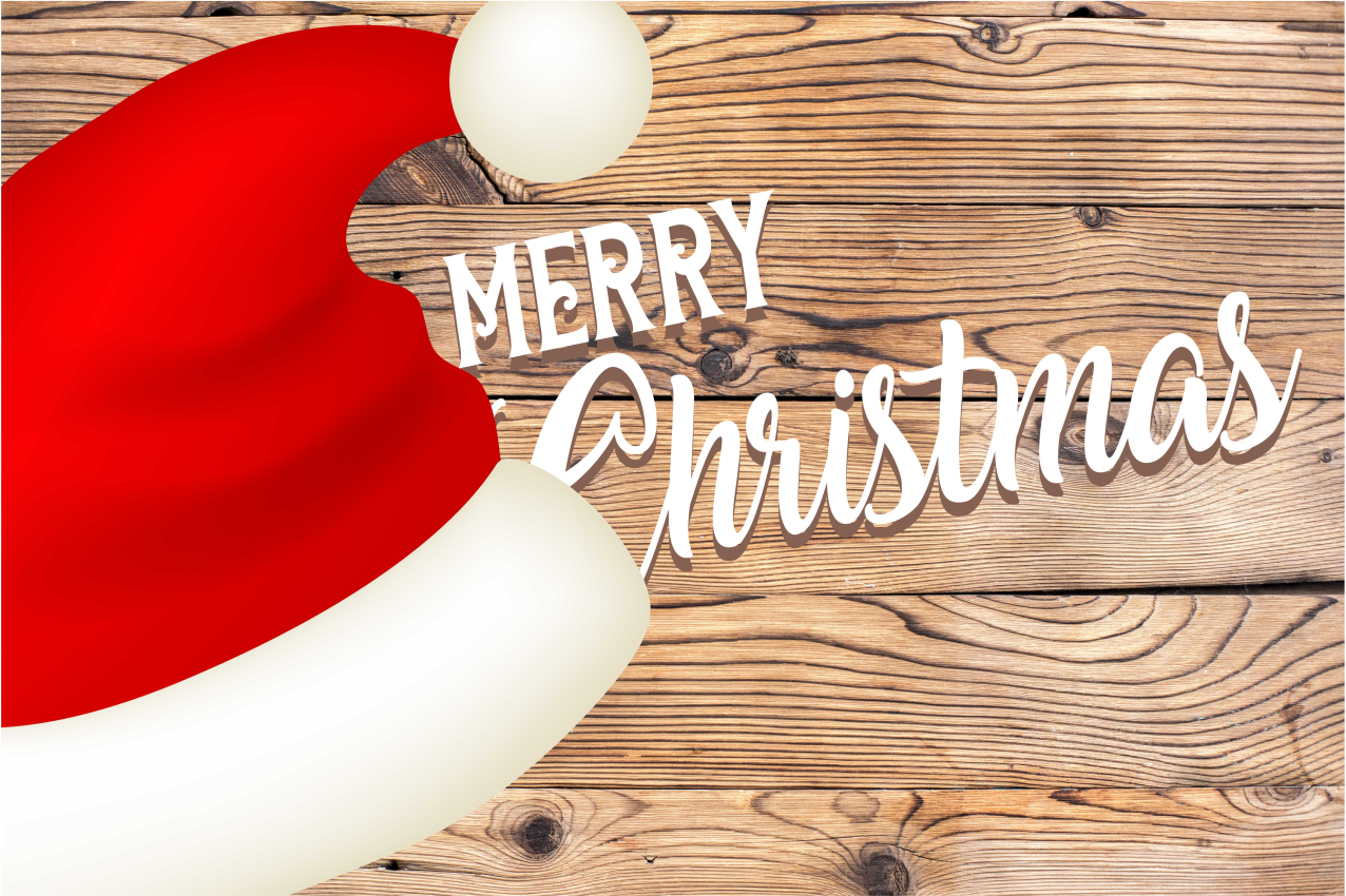 Festive santa hat za božična pogrinjek - TenStickers