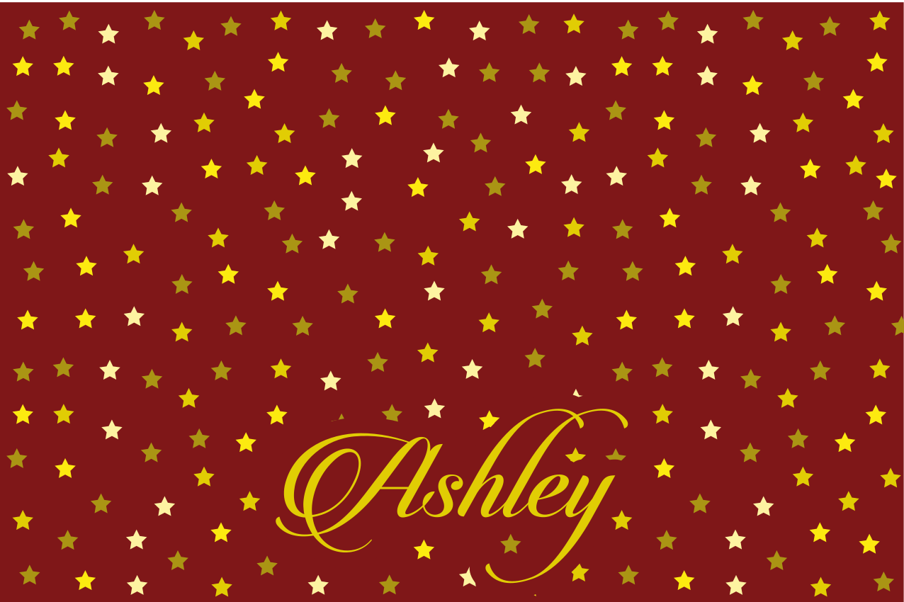 Starry personalized platter pogrinjek z imenom - TenStickers