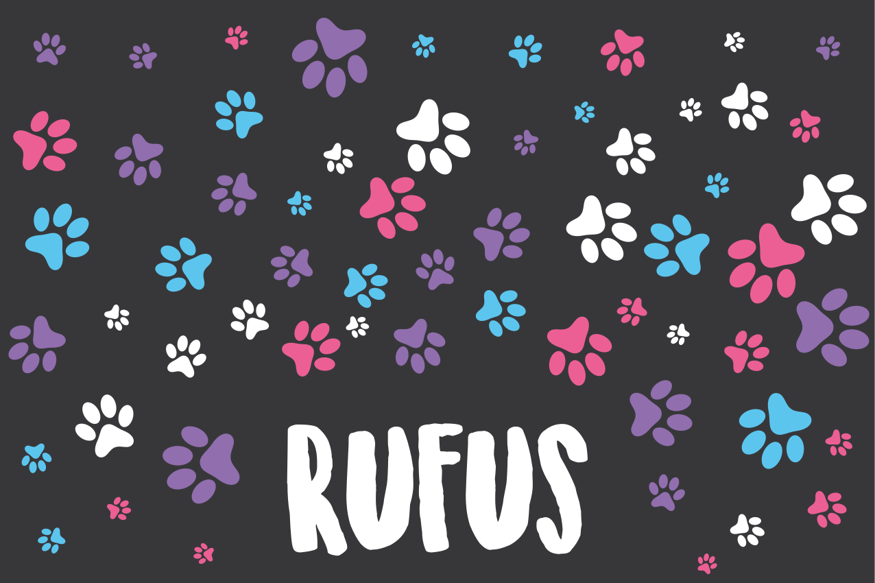 Colorful paw prints otroški pogrinjek za mizo - TenStickers