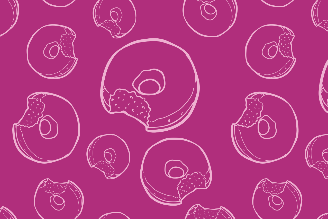 Colorful donut pattern izvirna jedilna podloga - TenStickers