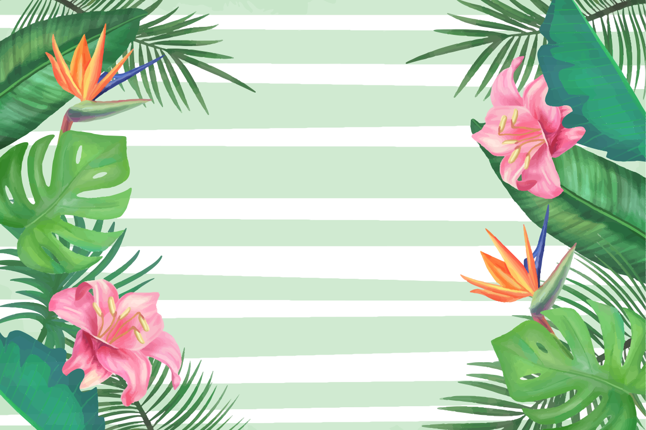 Tropical leaf accent izvirna jedilna podloga - TenStickers
