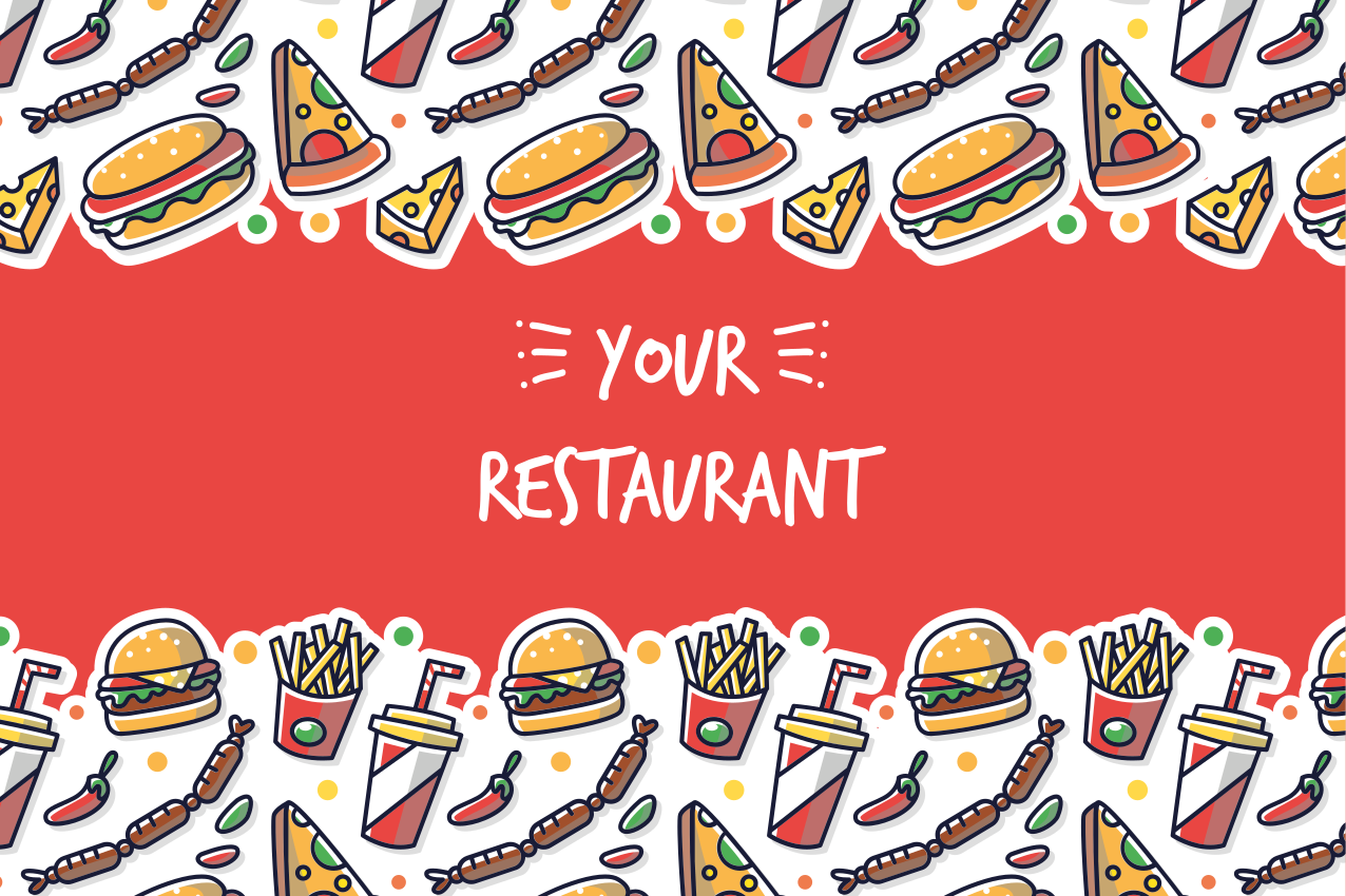 Food themed artwork izvirna jedilna podloga - TenStickers