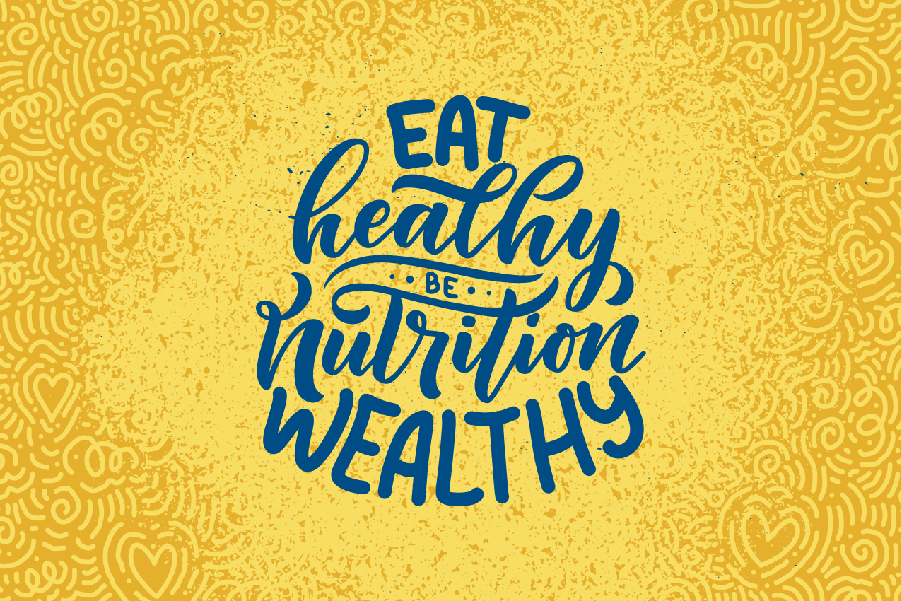 Healthy nutrition wealth in citati za pogrinjek - TenStickers