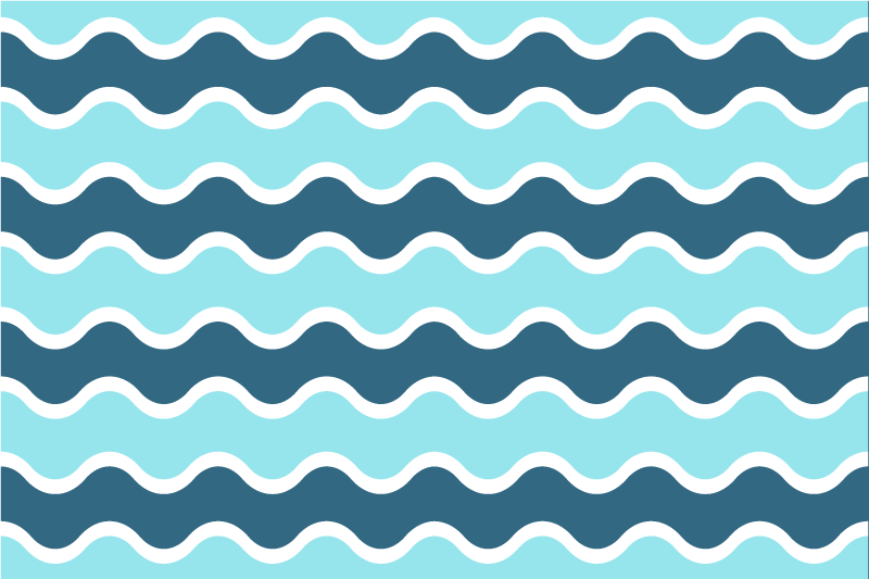Wavy line pattern moderno podstavki - TenStickers