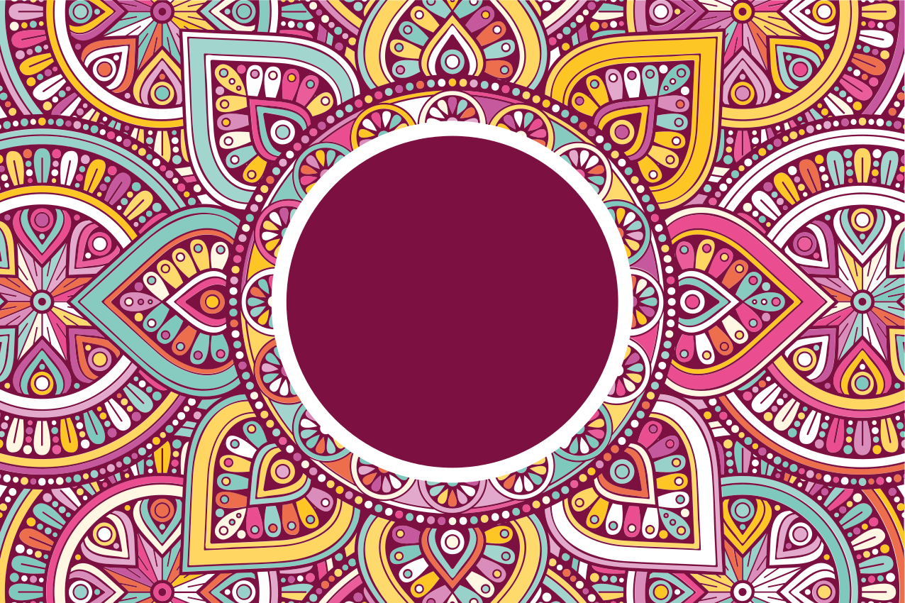 Colorful mandala pattern izvirna jedilna podloga - TenStickers