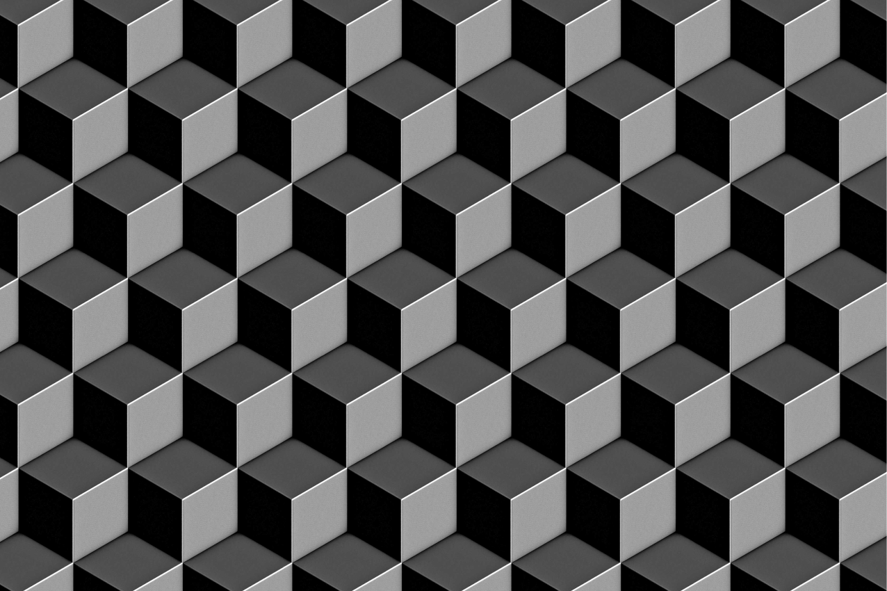Geometric cubes pattern teksturna pogrinjek - TenStickers