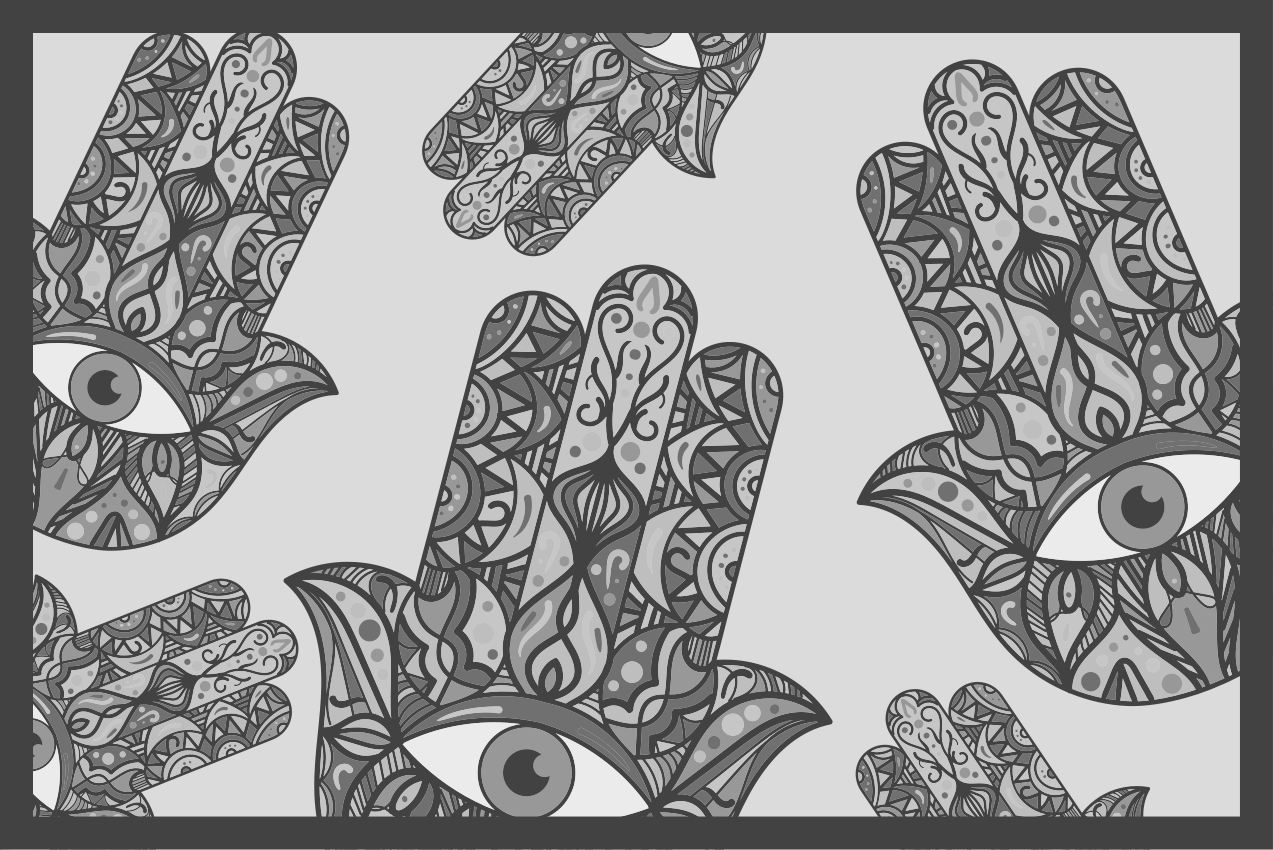 Intricate hand patterns izvirna jedilna podloga - TenStickers