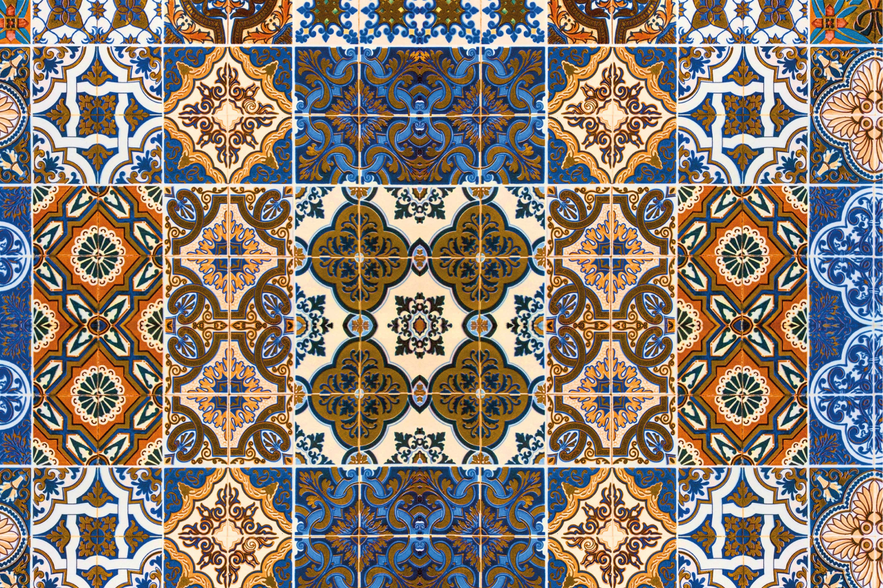 Intricate tile patterns za teksturne pogrinjke - TenStickers