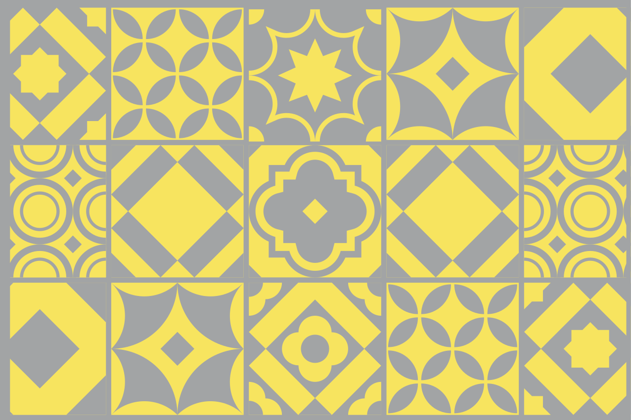 Geometric motif tiles teksturni pogrinjek - TenStickers