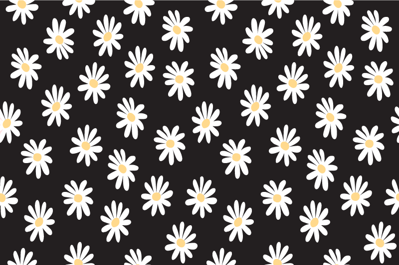 Daisy floral pattern otroški pogrinjek za mizo - TenStickers