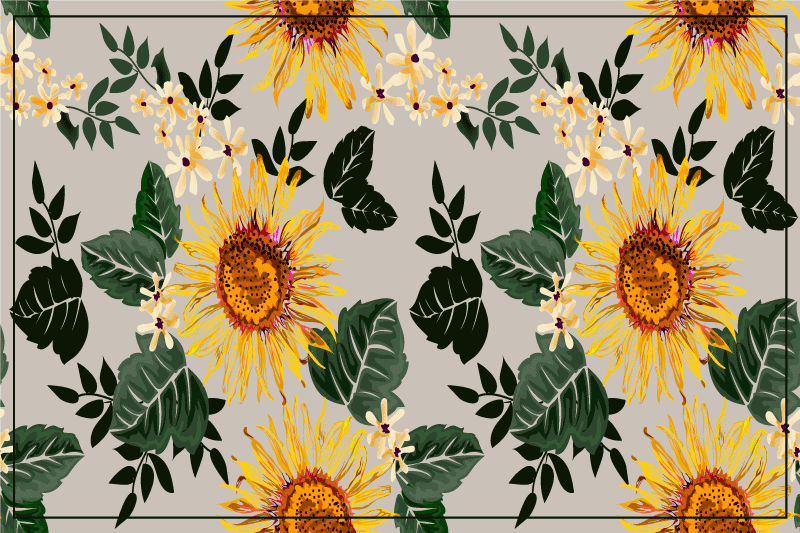 Sunny floral arrangement izvirna jedilna podloga - TenStickers