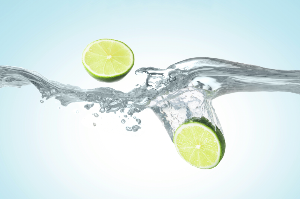 Sliced limes splash teksturna pogrinjek - TenStickers
