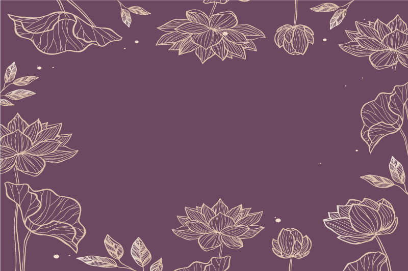 Floral lotus pattern elegantna pogrinjek - TenStickers