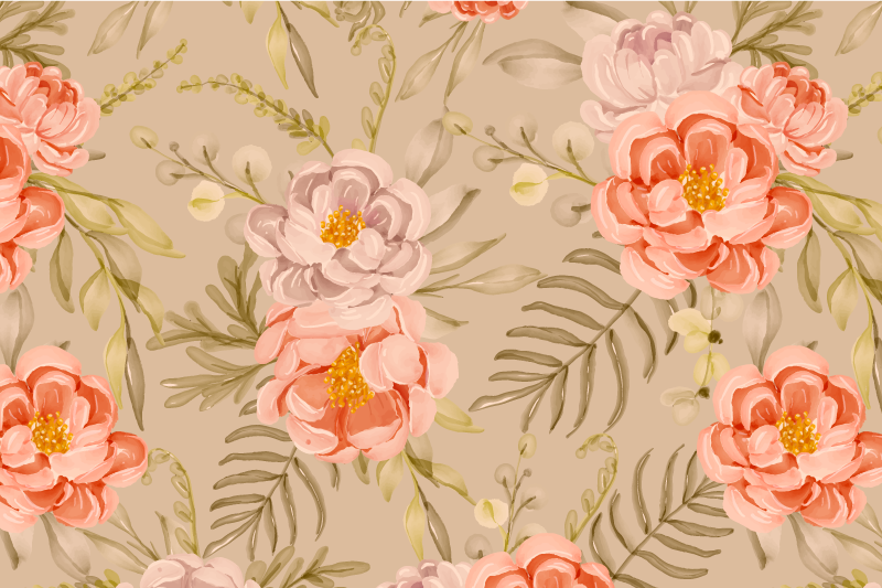 Floral pattern arrangement izvirna jedilna podloga - TenStickers