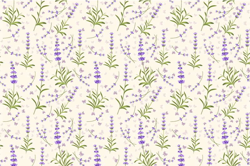 Lavender floral pattern teksturni pogrinjek - TenStickers