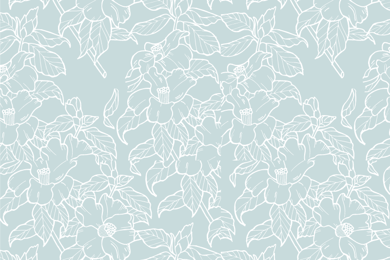 Floral print layer teksturiran pogrinjek - TenStickers