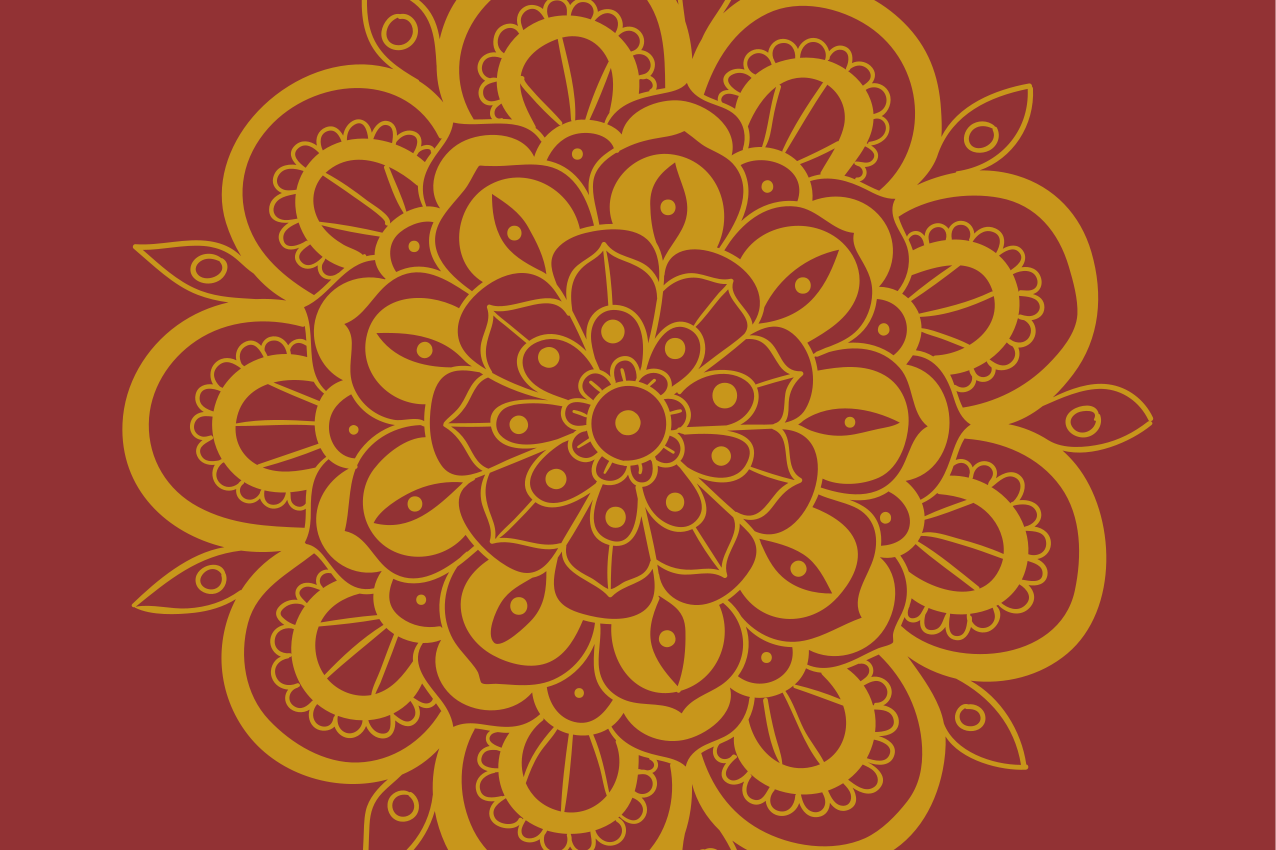 Elaborate floral motif izvirna jedilna podloga - TenStickers