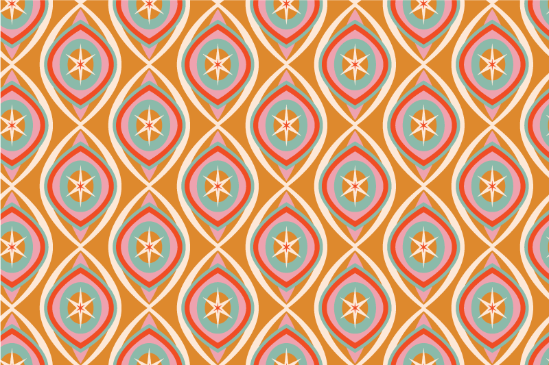 Colorful star pattern izvirna jedilna podloga - TenStickers