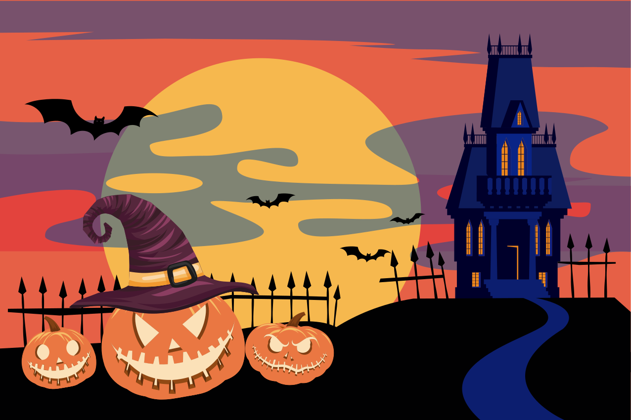 Pumpkin nightmare scene pogrinjek - TenStickers