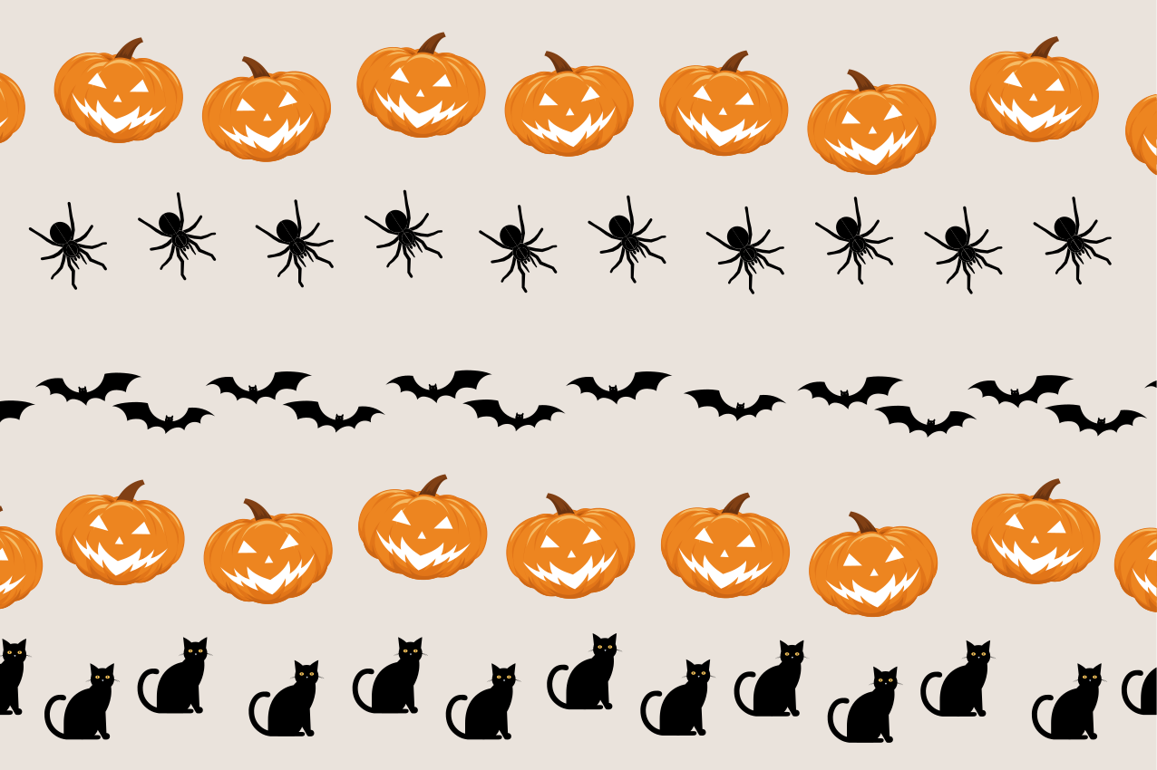 Pumpkin spider cat pogrinjek - TenStickers