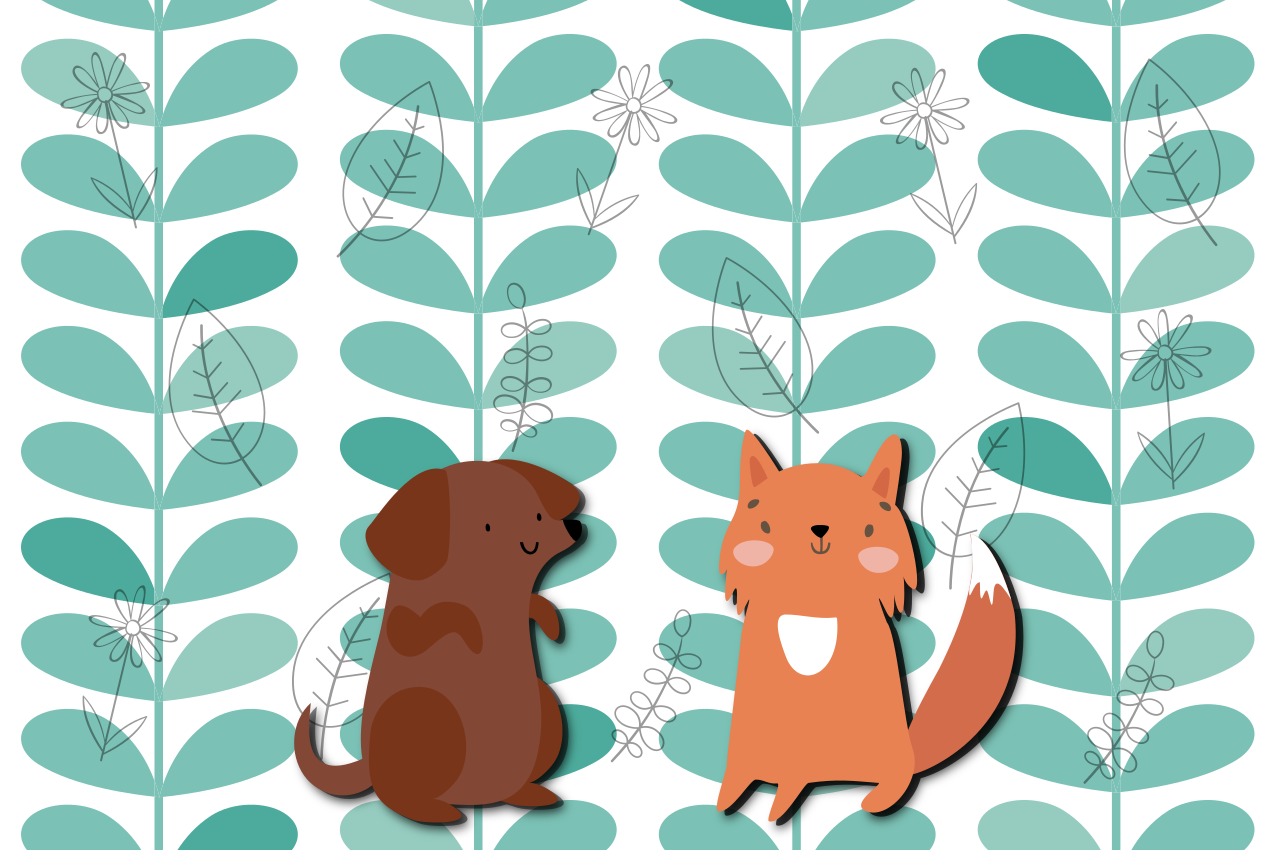 Cute animal companions otroški pogrinjek za mizo - TenStickers