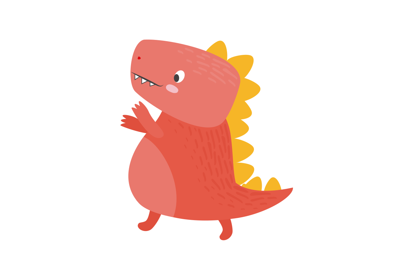 Cute dinosaur character otroški pogrinjek za mizo - TenStickers