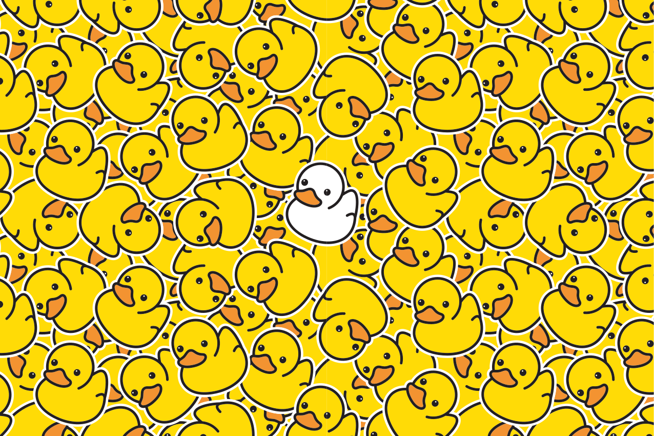 Duckling pattern display otroški pogrinjek za mizo - TenStickers