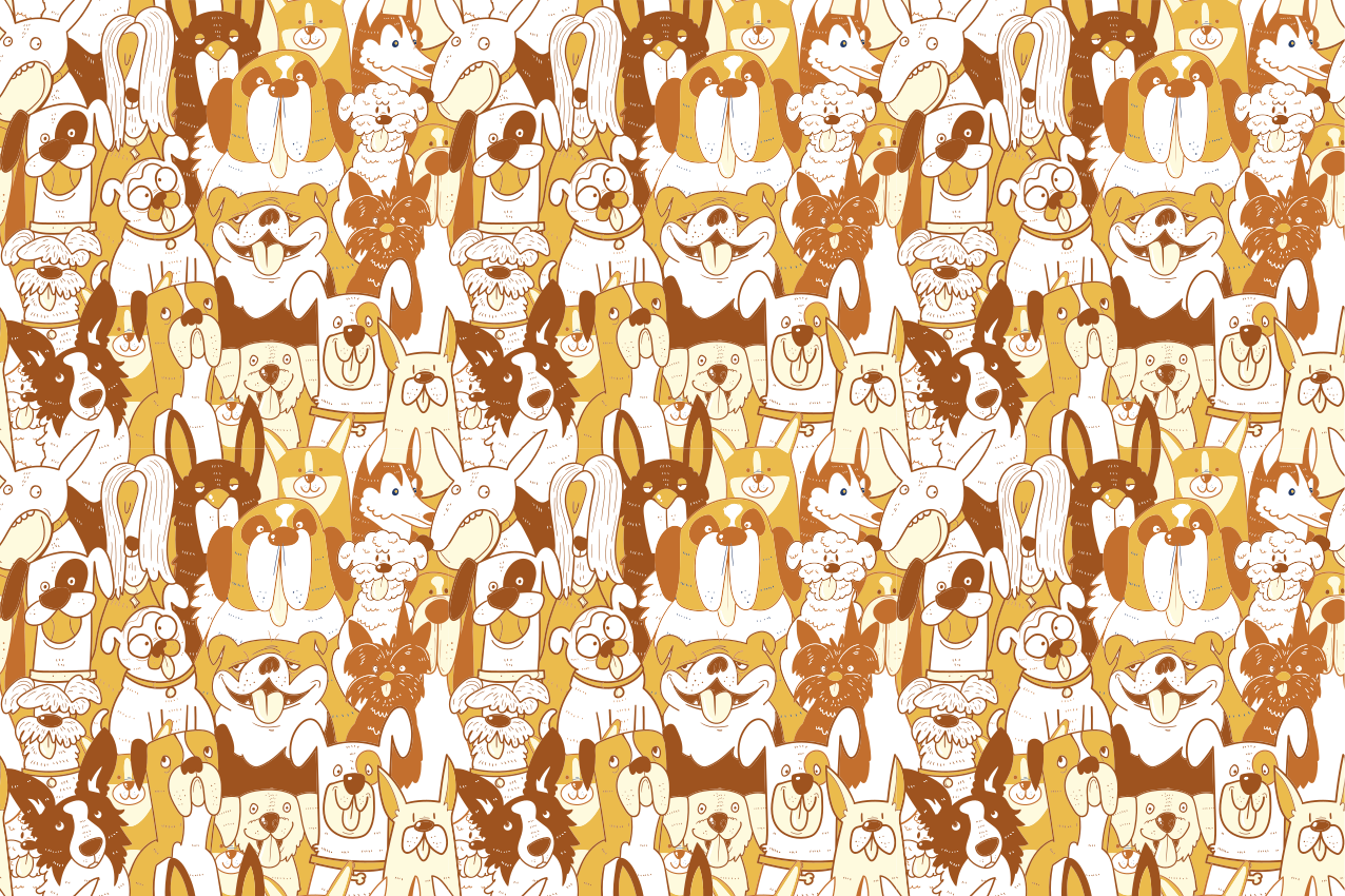 Playful animal pattern otroški pogrinjek za mizo - TenStickers