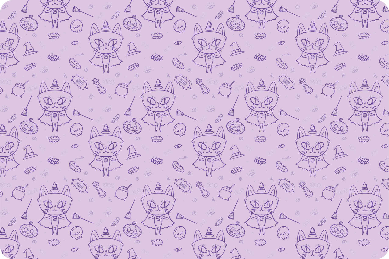 Whimsical cat motif otroški pogrinjek za mizo - TenStickers