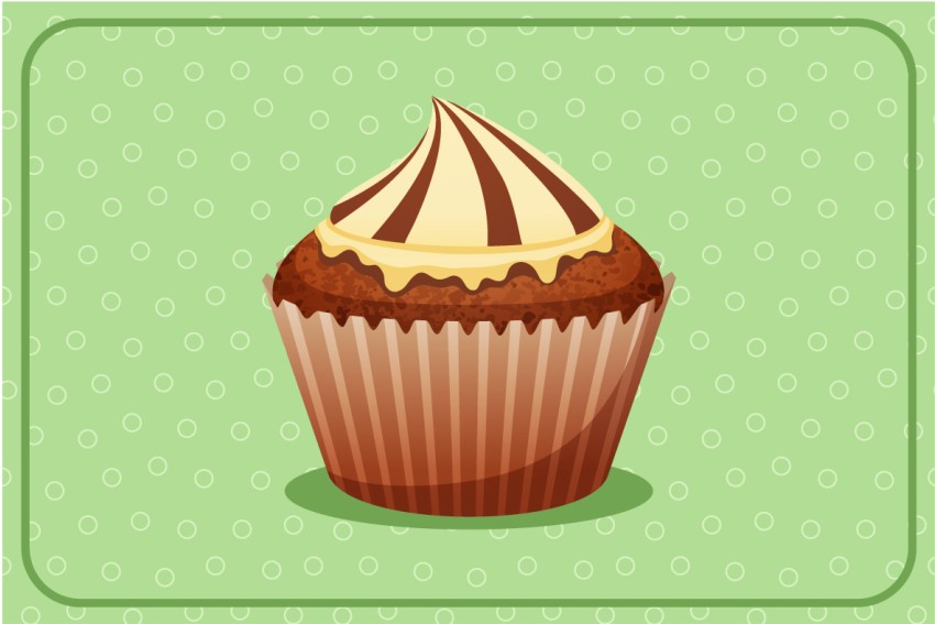 Cupcake graphic izvirna jedilna podloga - TenStickers