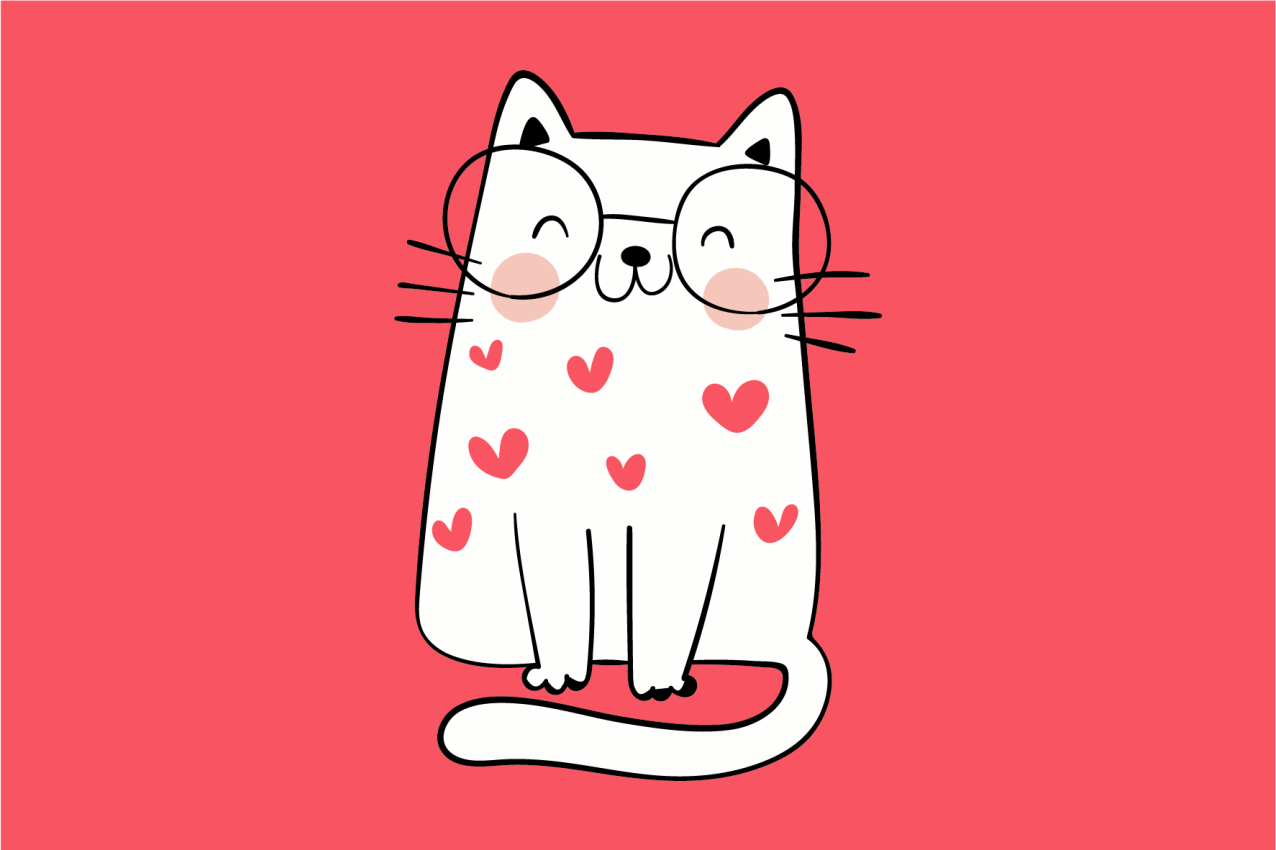 Adorable cat character otroški pogrinjek za mizo - TenStickers