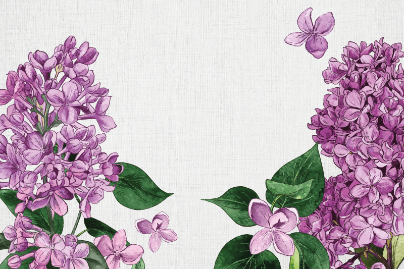 Lilac floral pattern izvirna jedilna podloga - TenStickers