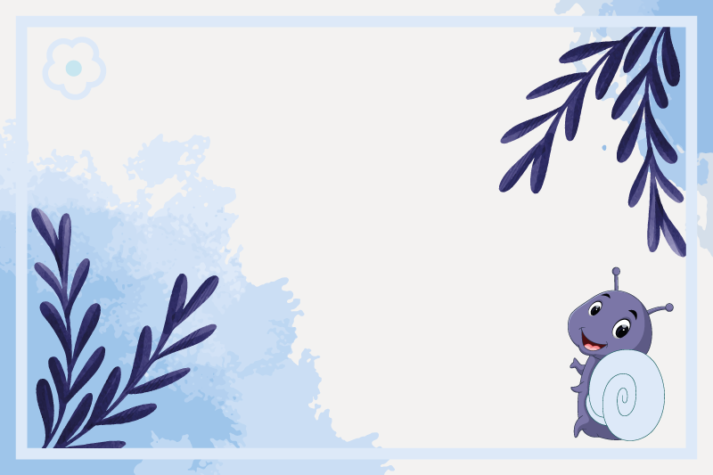 Pogrinjek za mizo z likom polža in listi - TenStickers