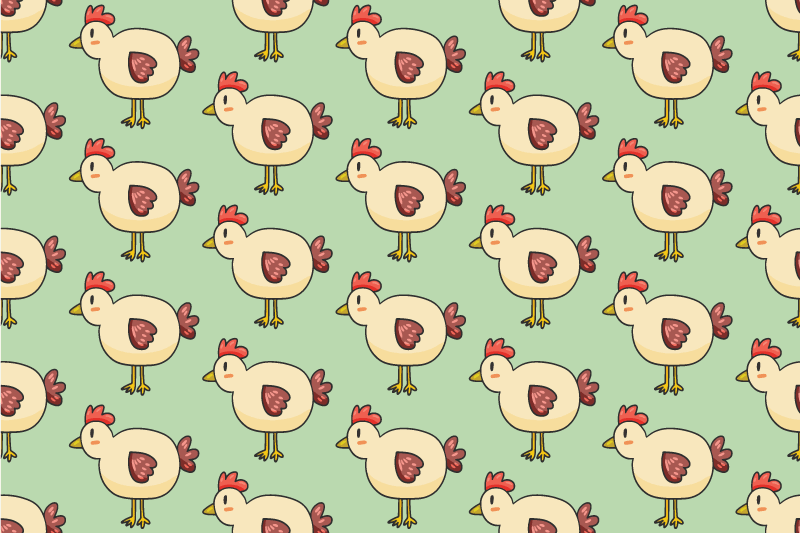Charming chicken repeats otroški pogrinjek za mizo - TenStickers