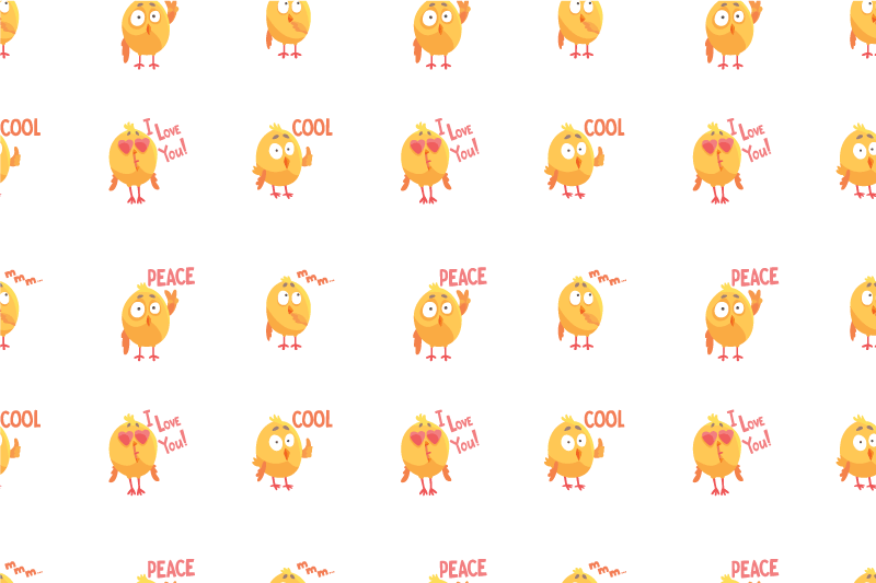 Cute chick motifs otroški pogrinjek za mizo - TenStickers