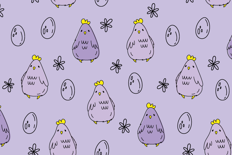 Cute chickens pattern otroški pogrinjek za mizo - TenStickers