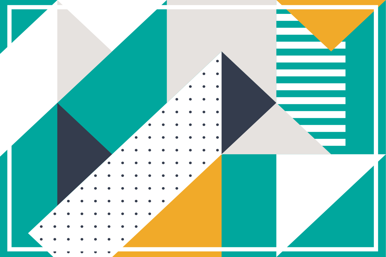 Geometric patterned shapes sodobna miza - TenStickers