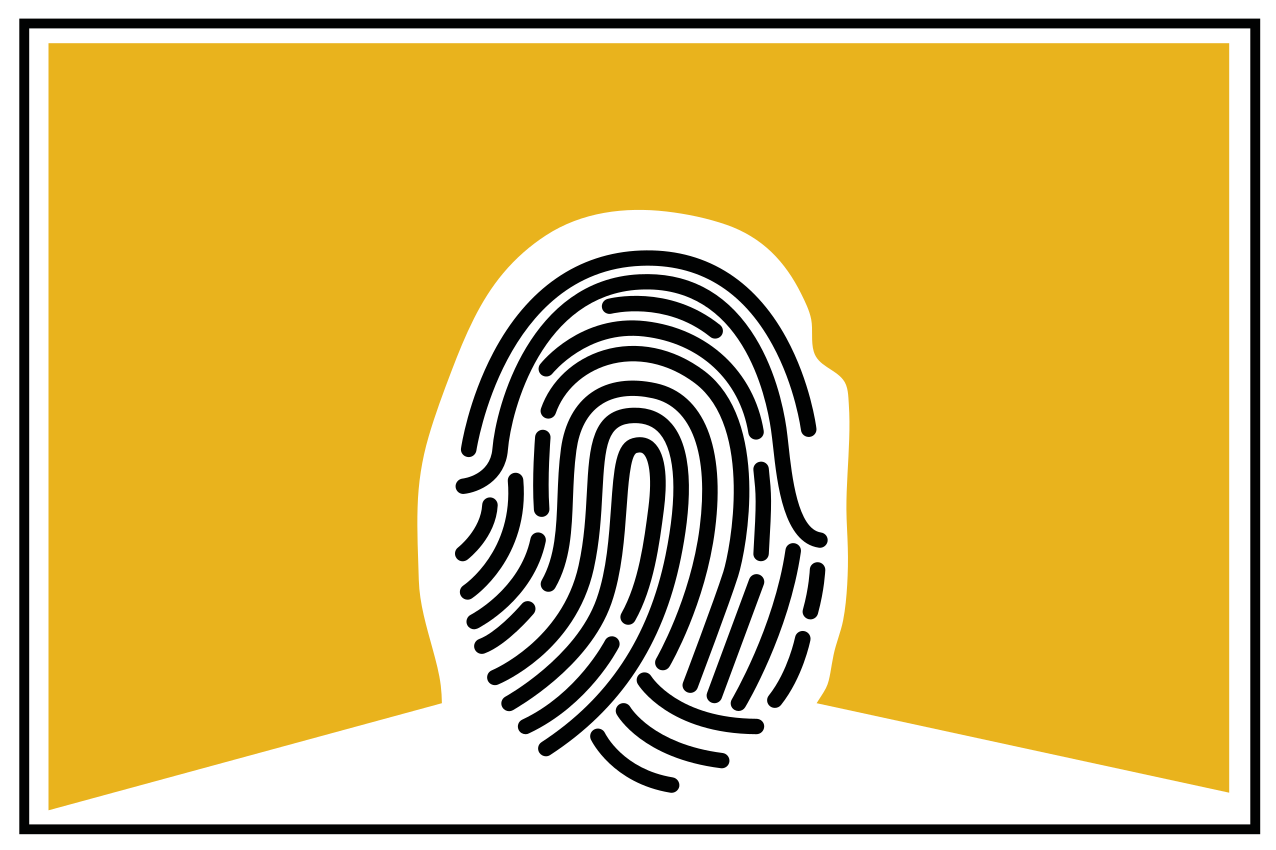 Stylized fingerprint graphic izvirna jedilna podloga - TenStickers