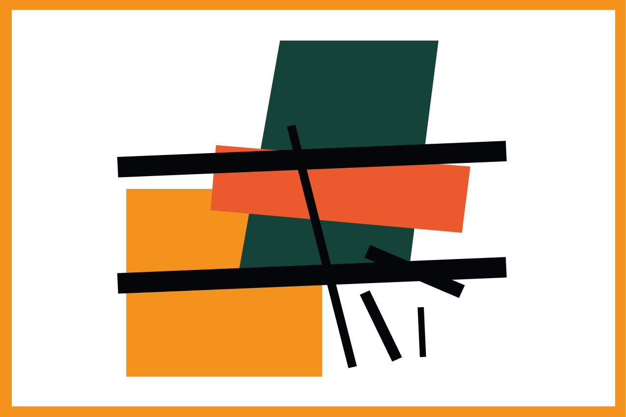 Abstract geometric blocks moderna miza - TenStickers