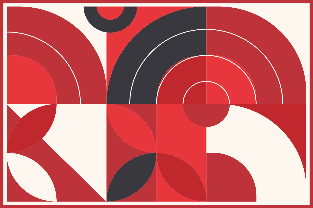 Vibrant geometric forms sodobne mize - TenStickers