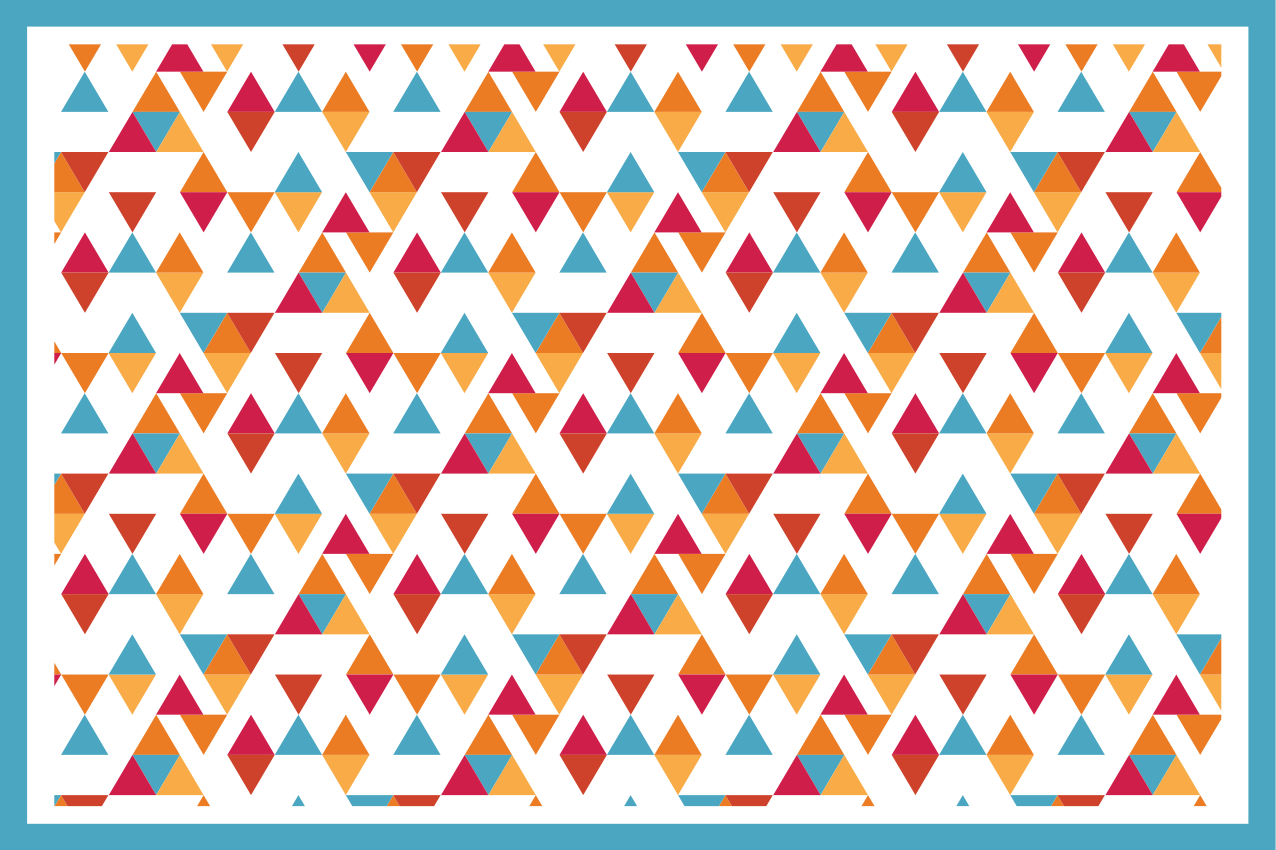 Vibrant geometric arrangement izvirna jedilna podloga - TenStickers